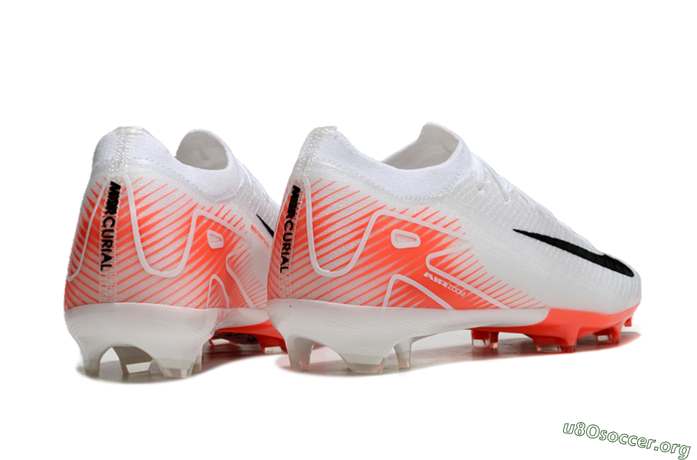 Nike Air Zoom Mercurial Vapor 16 Elite FG Football Boots - White/Orange/Black 6