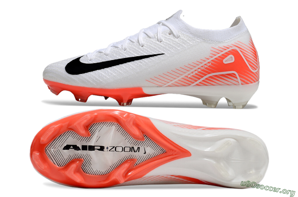 Nike Air Zoom Mercurial Vapor 16 Elite FG Football Boots - White/Orange/Black 1