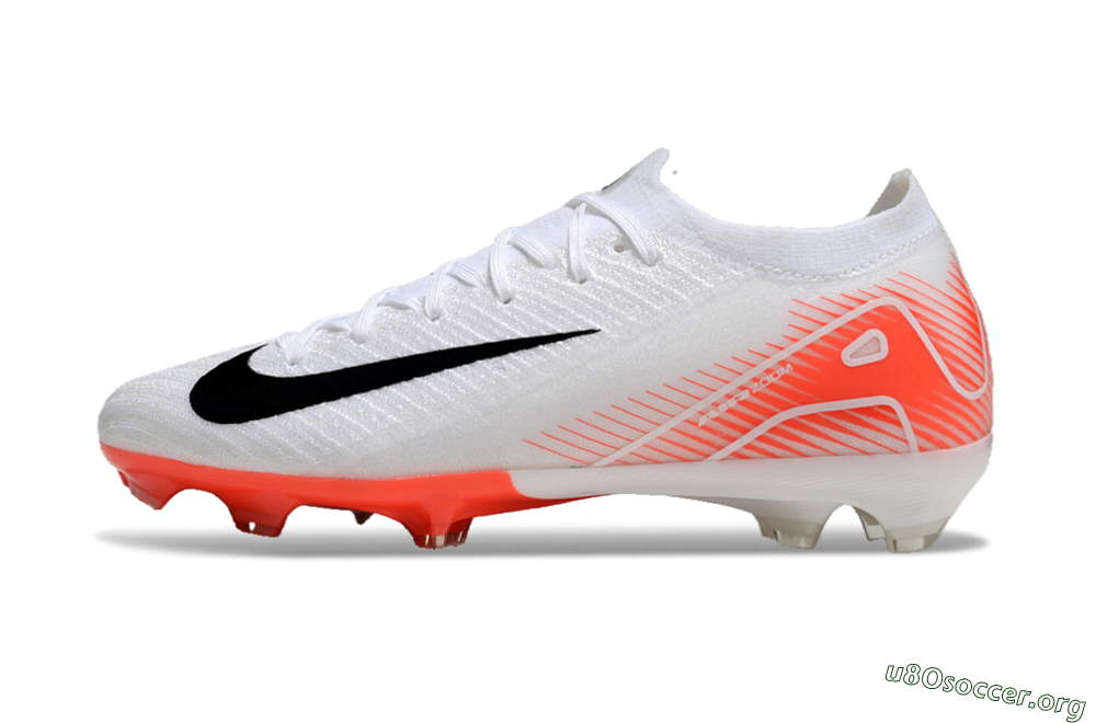 Nike Air Zoom Mercurial Vapor 16 Elite FG Football Boots - White/Orange/Black 3