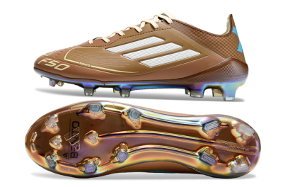 Adidas F50 Elite FG Football Boots - Brown/White/Gold