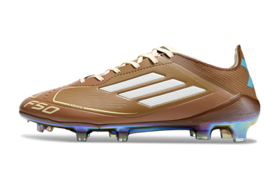Adidas F50 Elite FG Football Boots - Brown/White/Gold