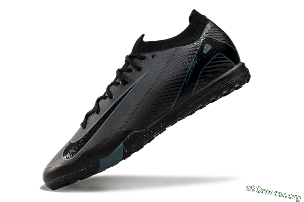 Nike Air Zoom Mercurial Vapor 16 Elite TF Football Shoes - Grey/Black/Blue 5