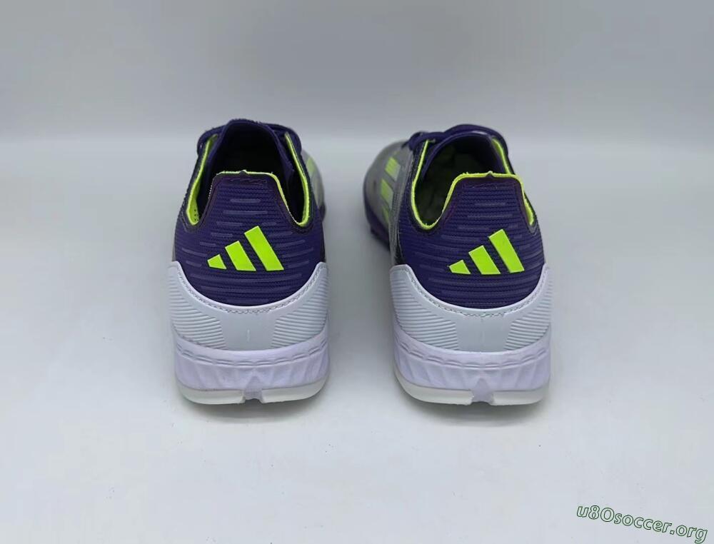Adidas F50 Pro TF Football Shoes - Purple/Cloud White/Lucid Lemon