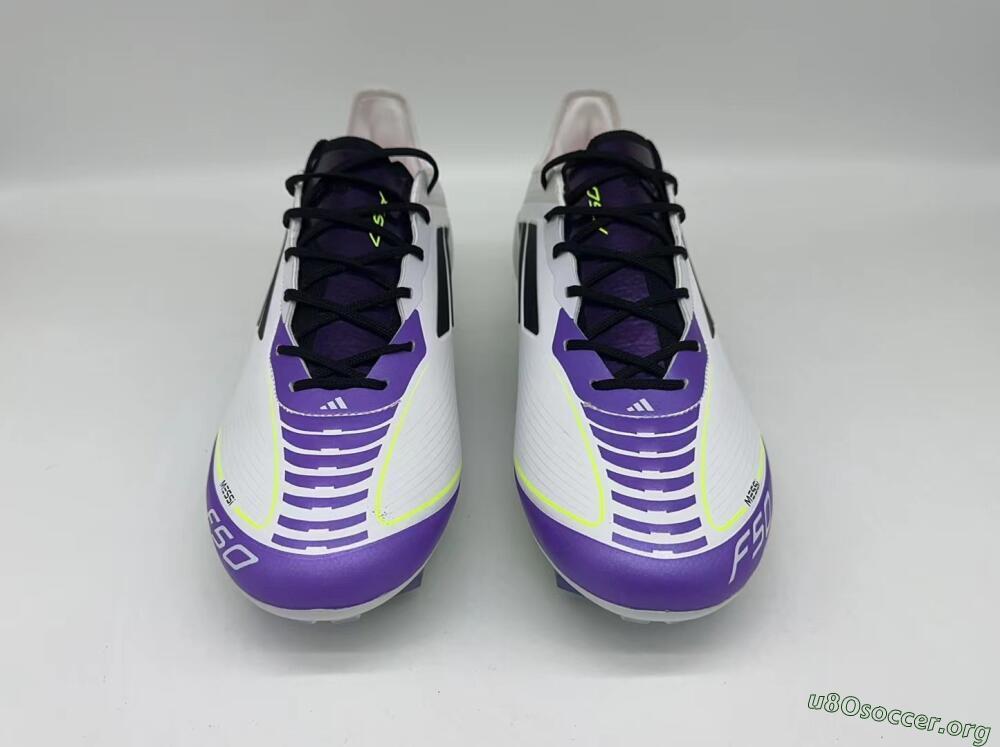 Adidas F50 Elite FG Football Boots - White/Purple/Black/Yellow