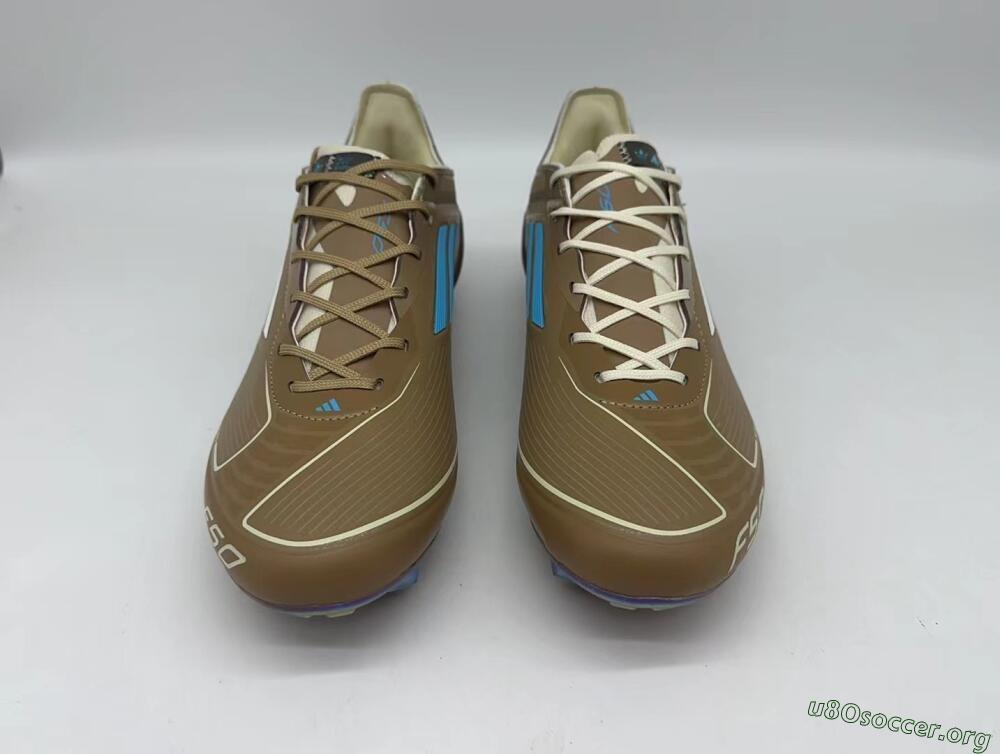 Adidas F50 Elite FG Football Boots - Brown/White/Blue