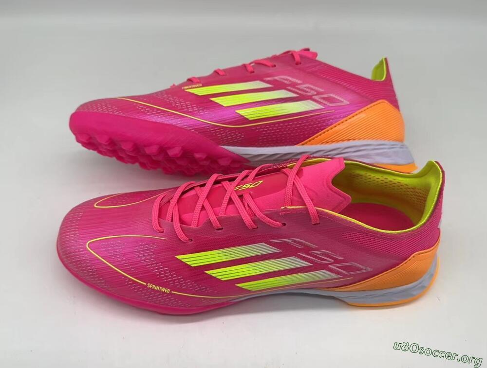 Adidas F50 Elite TF Football Shoes - Pink/Yellow/Orange