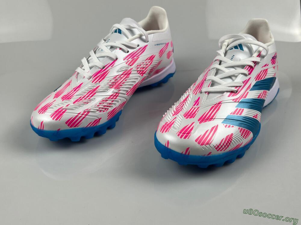 Adidas Predator Elite 24 TF Football Shoes - White/Pink/Blue