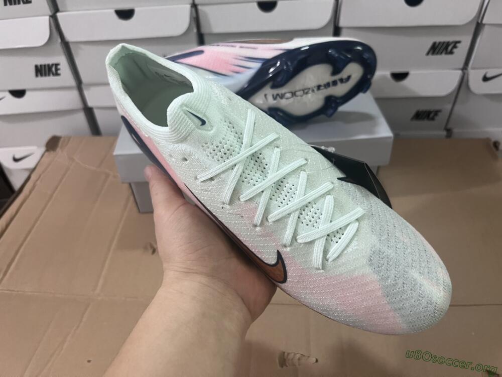 Nike Air Zoom Mercurial Vapor 16 Elite FG Football Boots - White/Pink/Blue