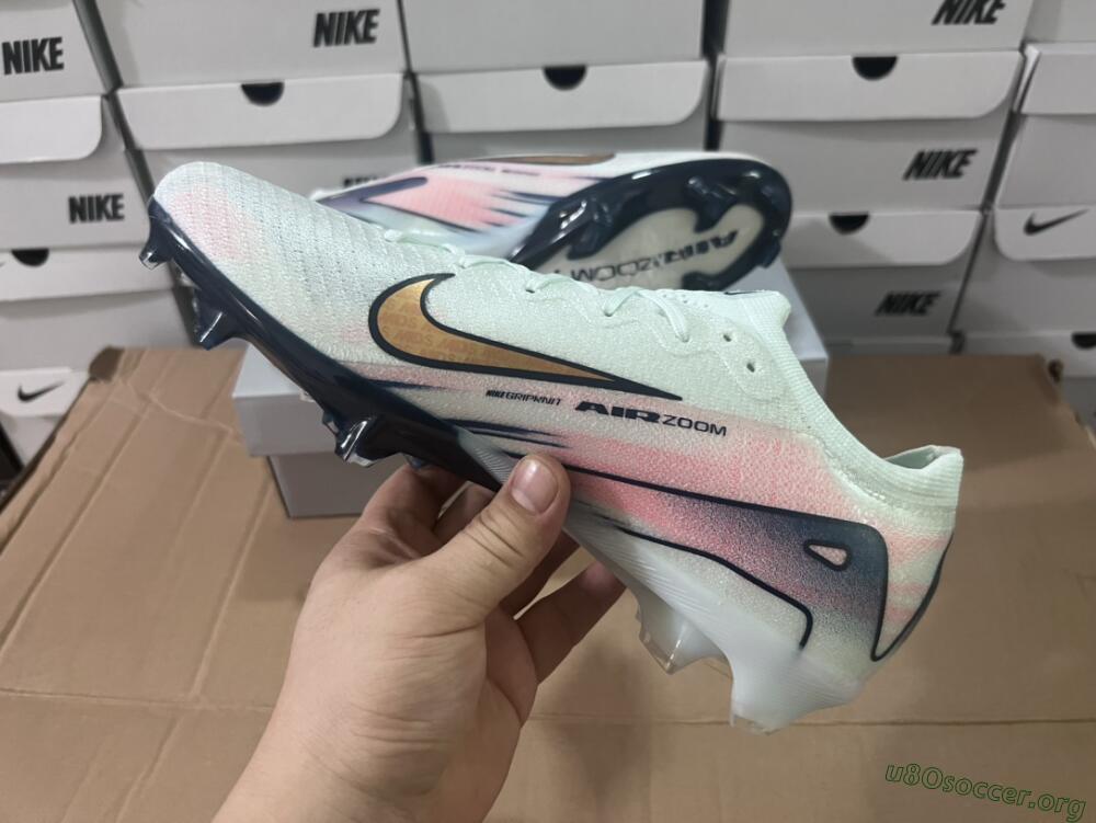 Nike Air Zoom Mercurial Vapor 16 Elite FG Football Boots - White/Pink/Blue