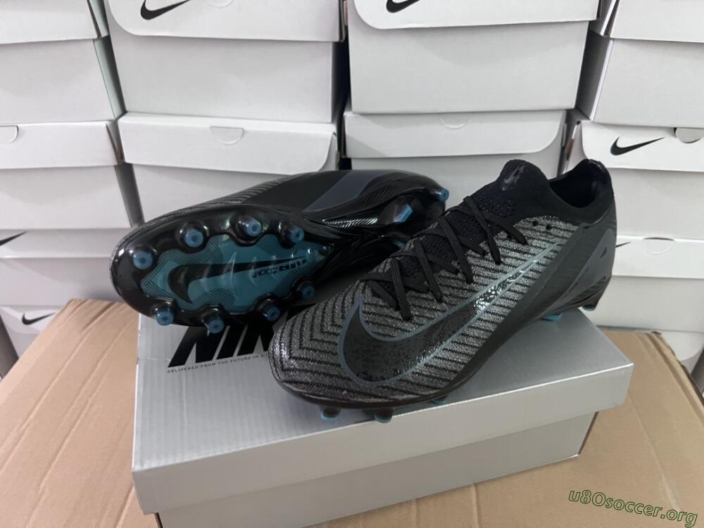 Nike Air Zoom Mercurial Vapor 16 Elite AG Football Boots - Black/Grey/Blue