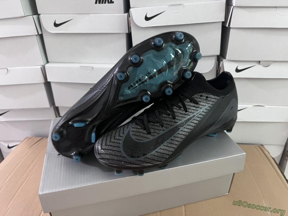 Nike Air Zoom Mercurial Vapor 16 Elite AG Football Boots - Black/Grey/Blue