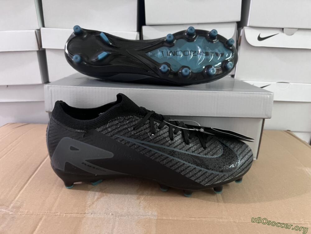 Nike Air Zoom Mercurial Vapor 16 Elite AG Football Boots - Black/Grey/Blue