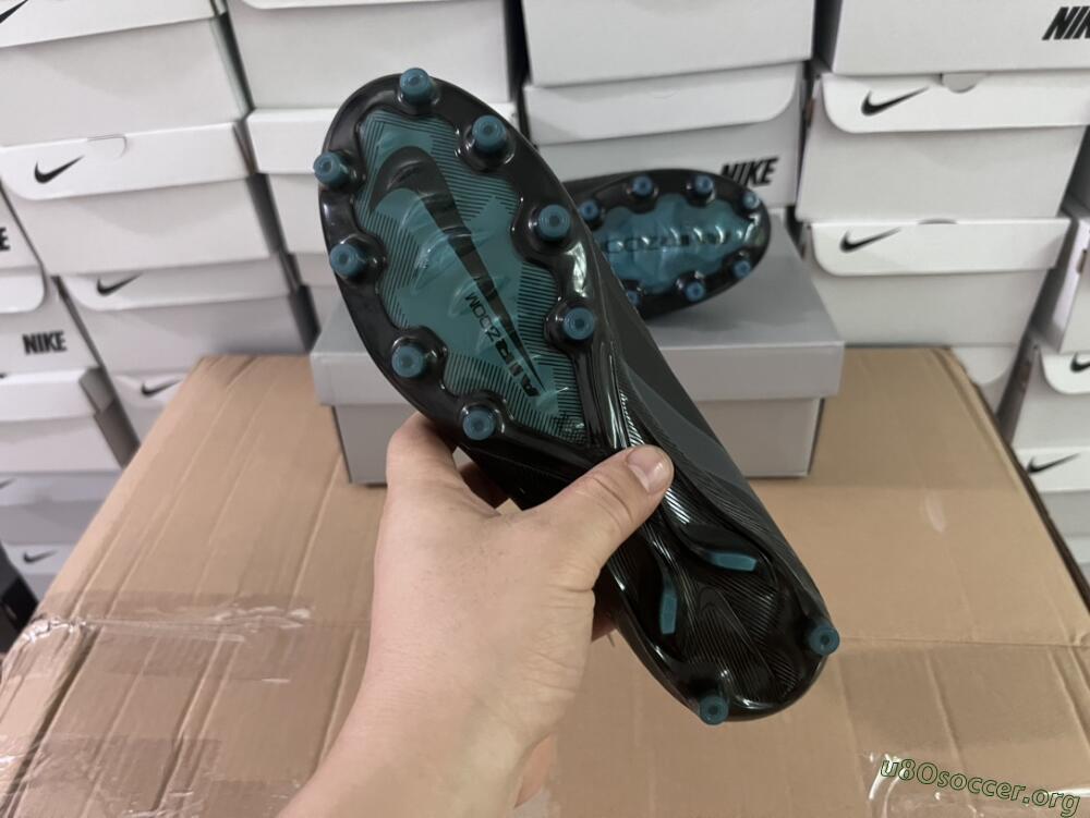 Nike Air Zoom Mercurial Vapor 16 Elite AG Football Boots - Black/Grey/Blue