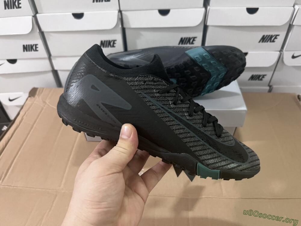 Nike Air Zoom Mercurial Vapor 16 Elite TF Football Shoes - Black/Blue/Grey