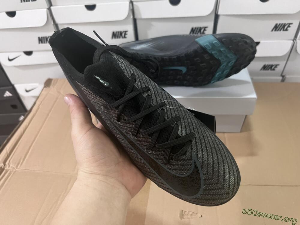 Nike Air Zoom Mercurial Vapor 16 Elite TF Football Shoes - Black/Blue/Grey