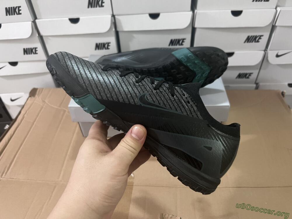 Nike Air Zoom Mercurial Vapor 16 Elite TF Football Shoes - Black/Blue/Grey