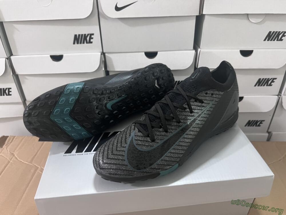Nike Air Zoom Mercurial Vapor 16 Elite TF Football Shoes - Black/Blue/Grey