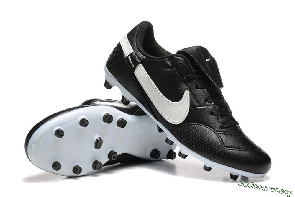 Nike The Premier 3 FG Football Boots - Black/Beige/White 4