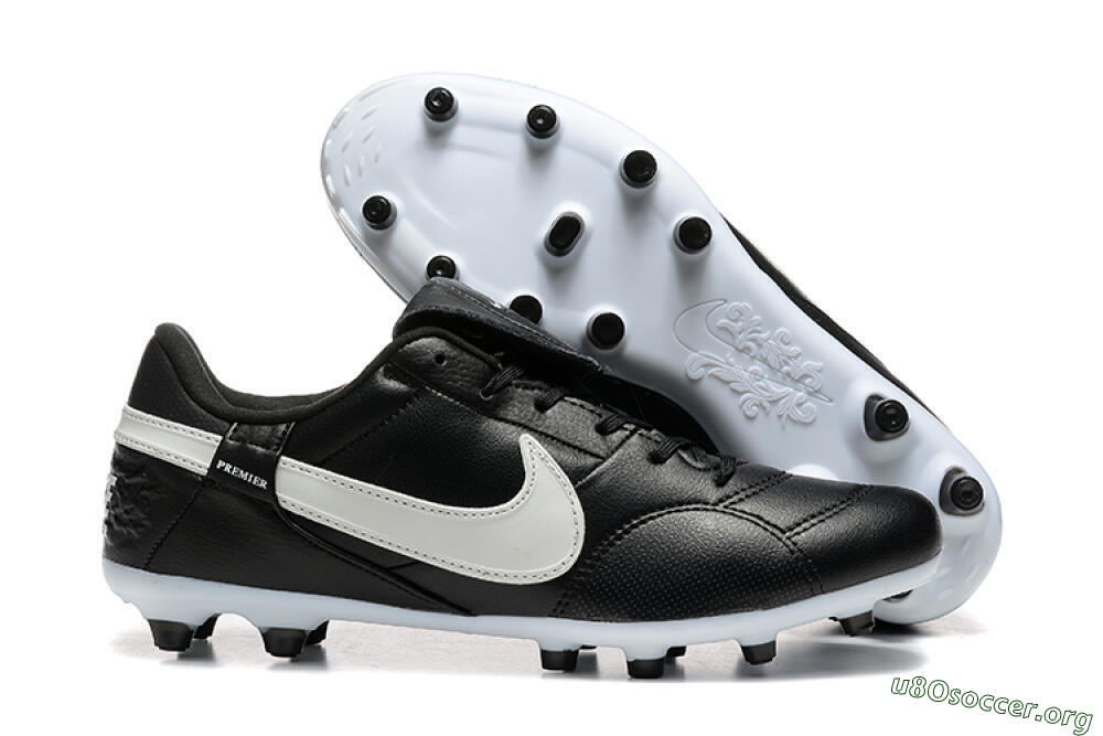 Nike The Premier 3 FG Football Boots - Black/Beige/White 2