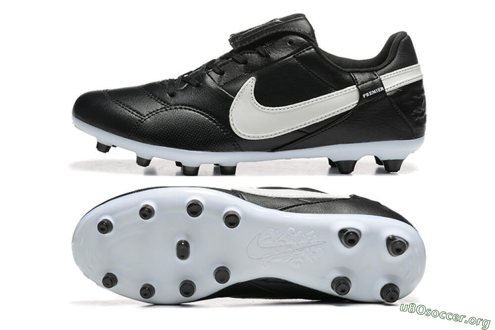 Nike The Premier 3 FG Football Boots - Black/Beige/White 1