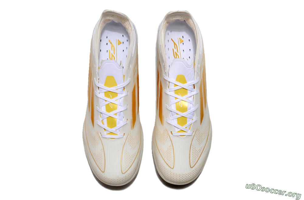 Adidas F50 Elite TF Football Shoes - White/Gold 4