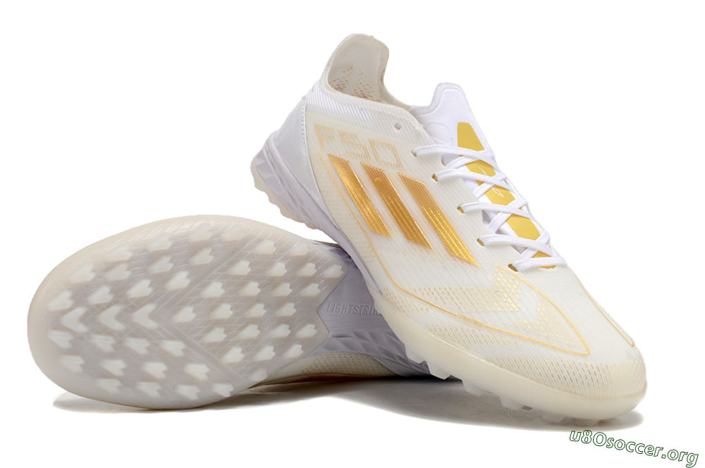 Adidas F50 Elite TF Football Shoes - White/Gold 0