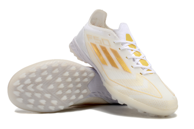 Adidas F50 Elite TF Football Shoes - White/Gold