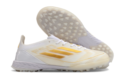 Adidas F50 Elite TF Football Shoes - White/Gold