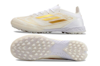 Adidas F50 Elite TF Football Shoes - White/Gold