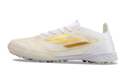 Adidas F50 Elite TF Football Shoes - White/Gold