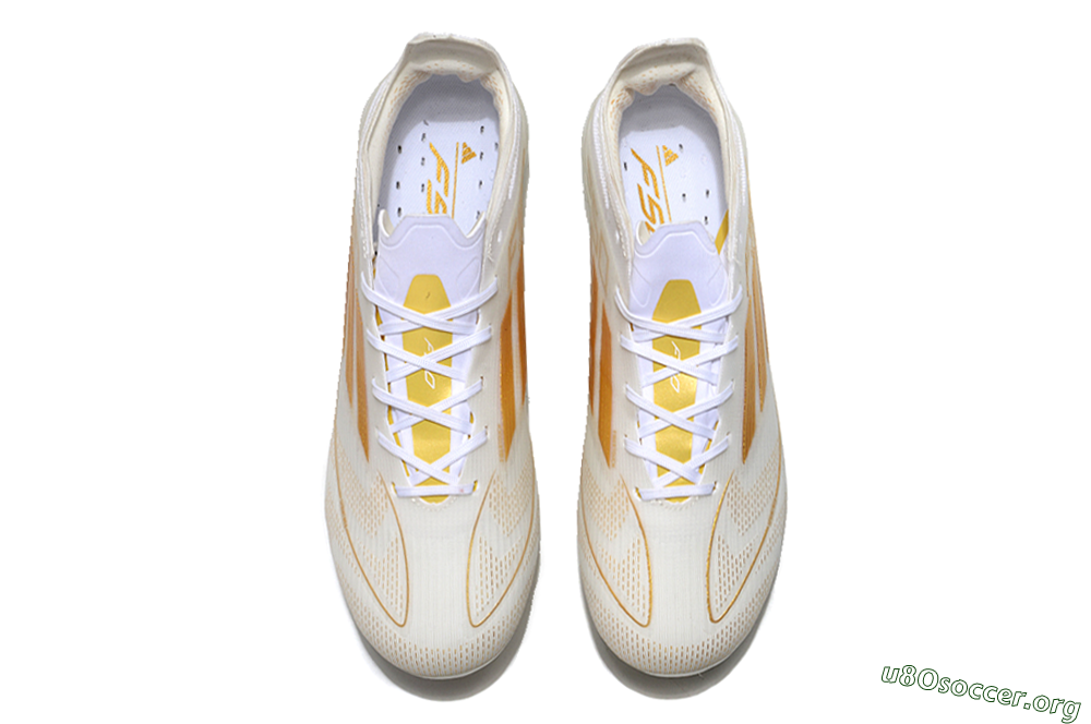 Adidas F50 Elite FG Football Boots - White/Gold 4