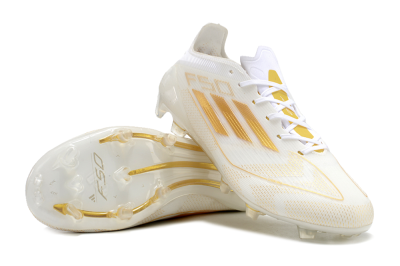 Adidas F50 Elite FG Football Boots - White/Gold