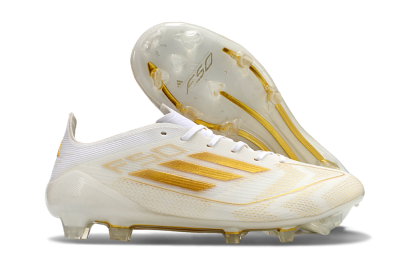 Adidas F50 Elite FG Football Boots - White/Gold