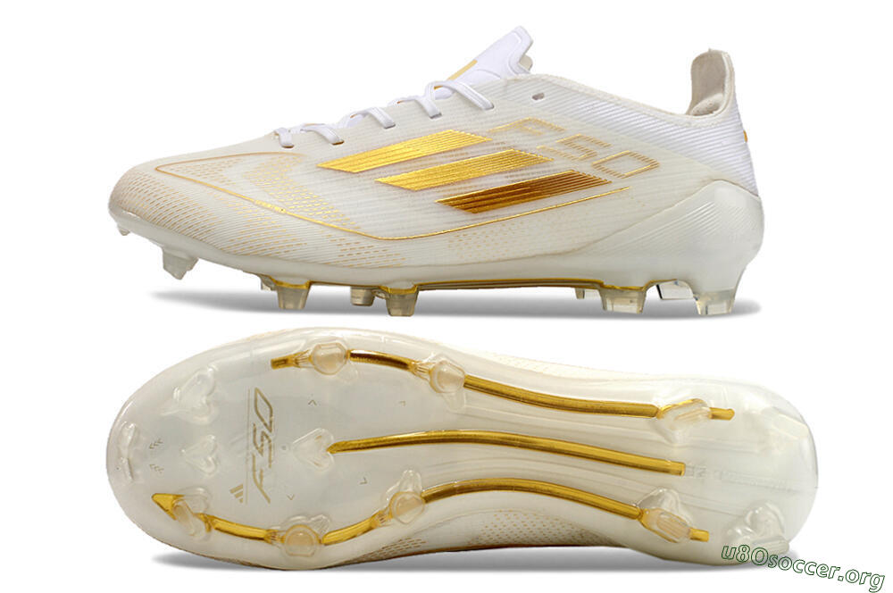 Adidas F50 Elite FG Football Boots - White/Gold 1