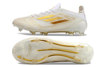 Adidas F50 Elite FG Football Boots - White/Gold