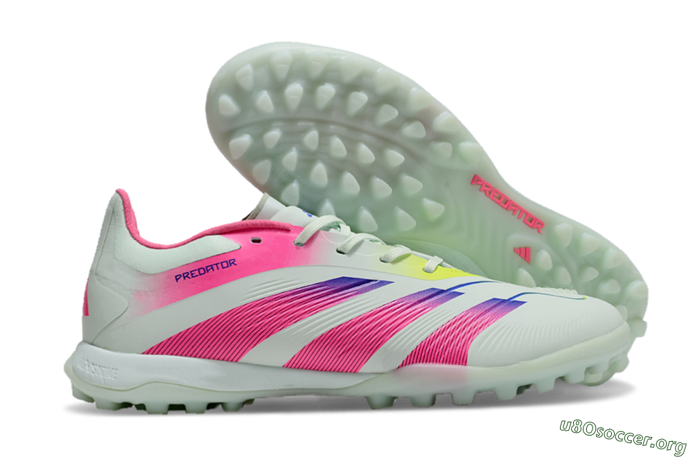 Adidas Predator 24 Elite TF Football Shoes - Jade/Pink/Purple 2