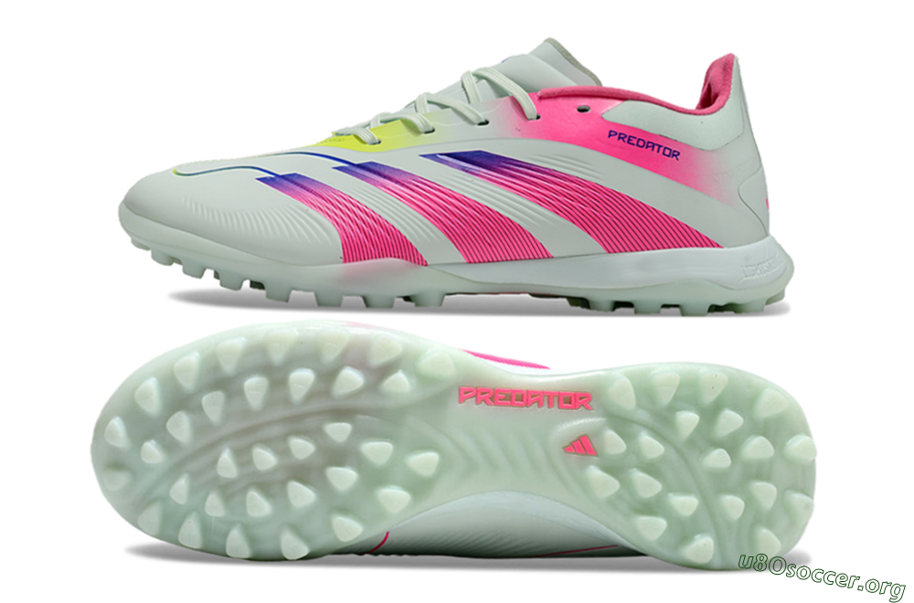 Adidas Predator 24 Elite TF Football Shoes - Jade/Pink/Purple 1