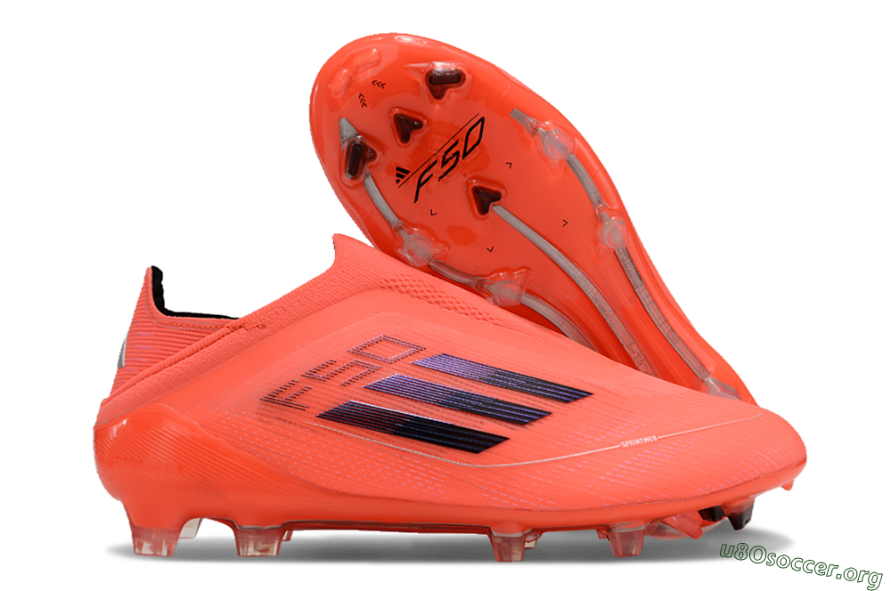 Adidas F50 Elite Laceless FG Football Boots - Red/Blue/Silver 2
