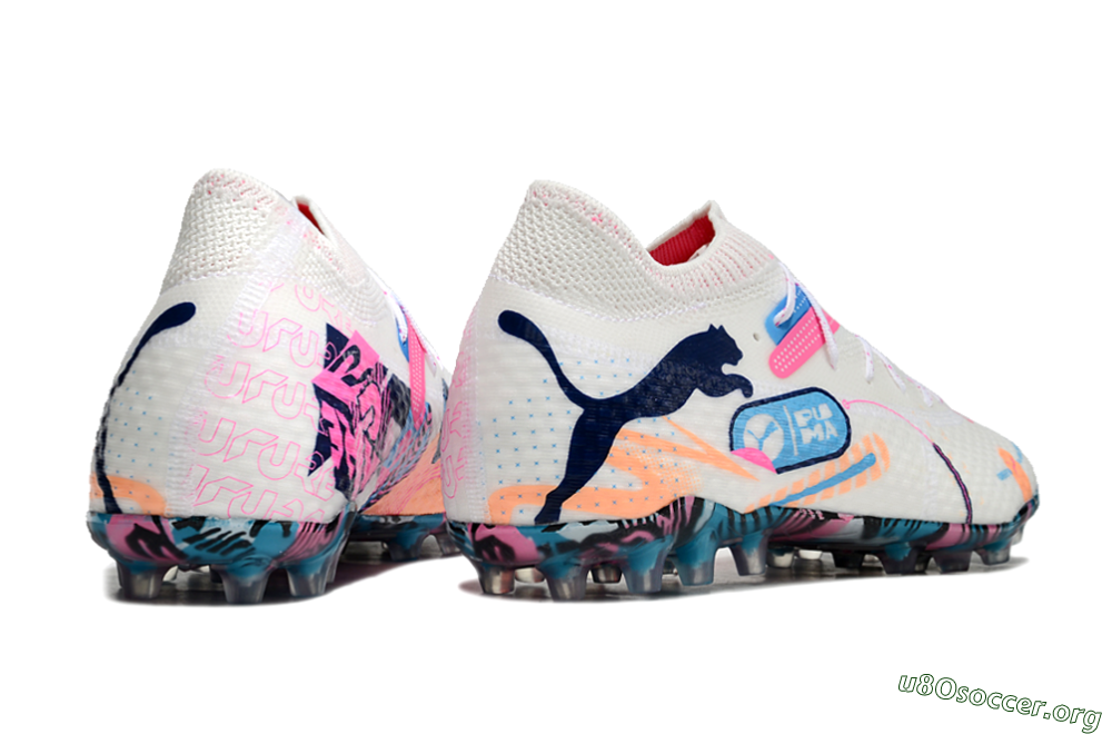 Puma Future Ultimate MG Football Boots - White/Pink/Blue 6