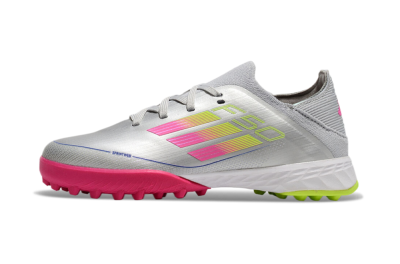 Adidas F50 Elite TF Football Shoes - Silver/Pink/Yellow