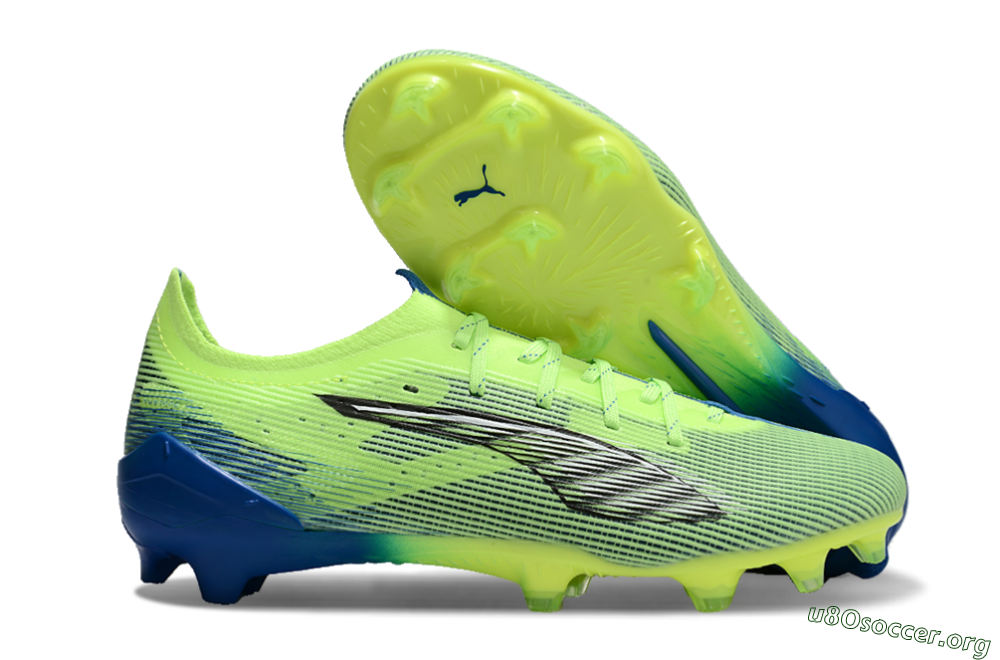 Puma Ultra Ultimate FG Football Boots - Yellow/White/Blue 2