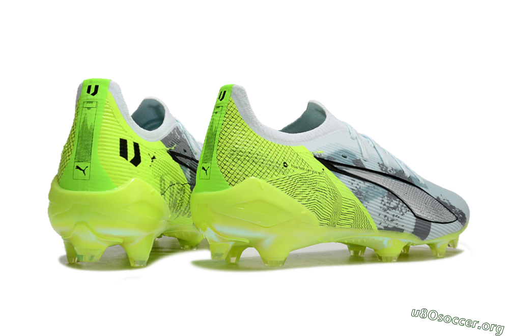 Puma Ultra Ultimate FG Football Boots - Jade/White/Yellow 6