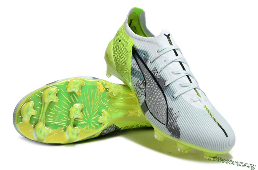 Puma Ultra Ultimate FG Football Boots - Jade/White/Yellow 0