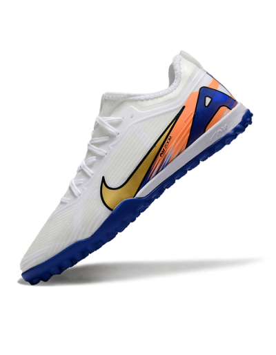 Nike Air Zoom Mercurial Vapor 16 Elite TF Football Shoes - White/Gold/Orange/Blue