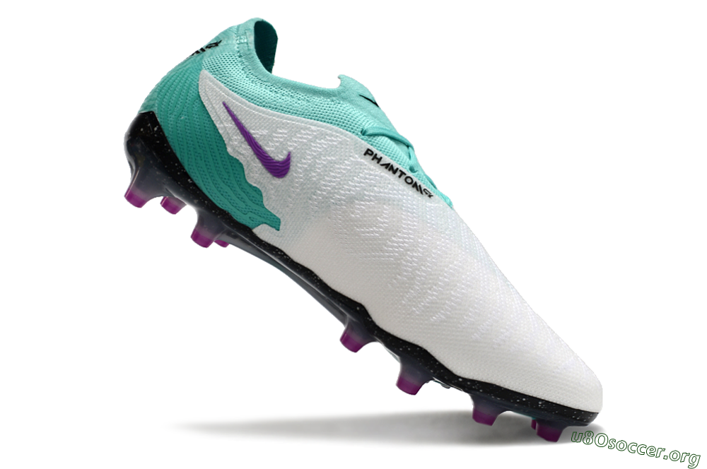 Nike Phantom GX Elite AG Football Boots - White/Black/Jade/Purple 5