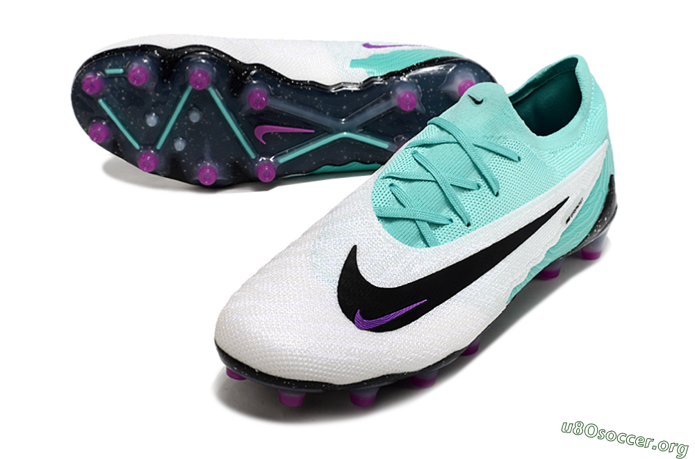 Nike Phantom GX Elite AG Football Boots - White/Black/Jade/Purple 0
