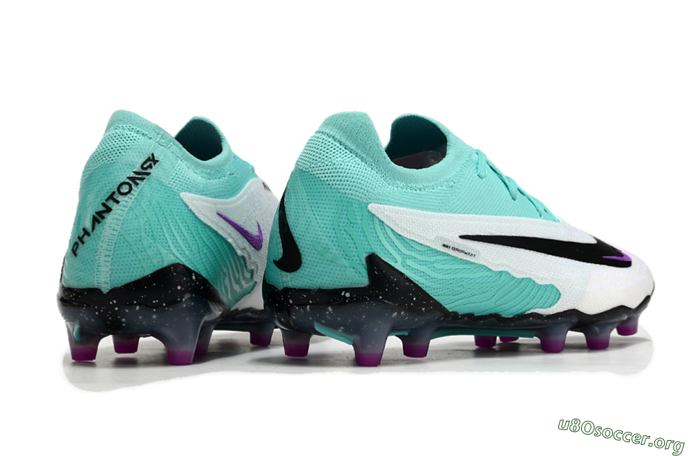 Nike Phantom GX Elite AG Football Boots - White/Black/Jade/Purple 7