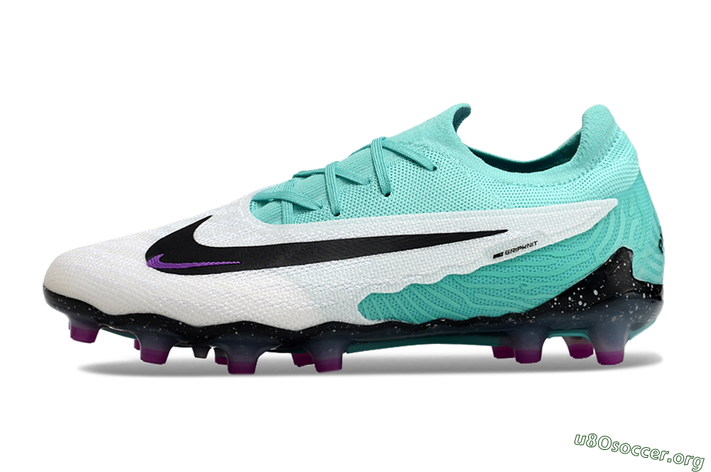 Nike Phantom GX Elite AG Football Boots - White/Black/Jade/Purple 3