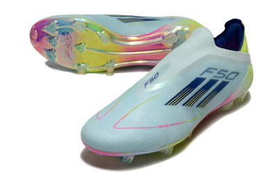 Adidas F50 Elite Laceless FG Football Boots - Jade/Blue/Yellow