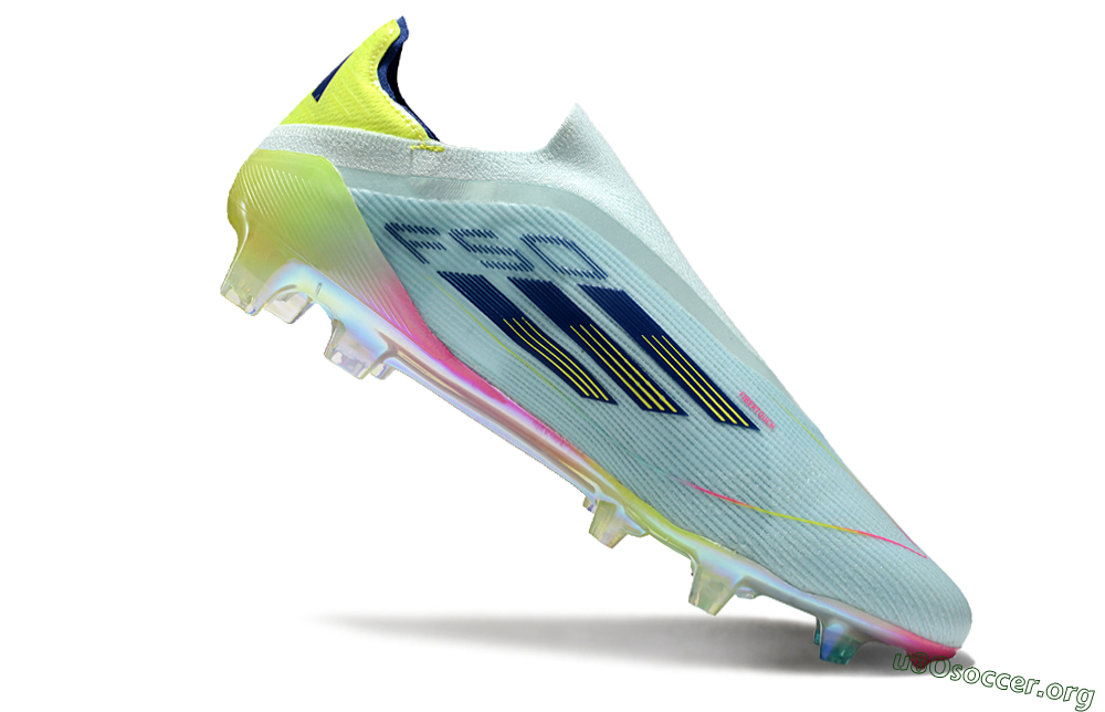 Adidas F50 Elite Laceless FG Football Boots - Jade/Blue/Yellow 4